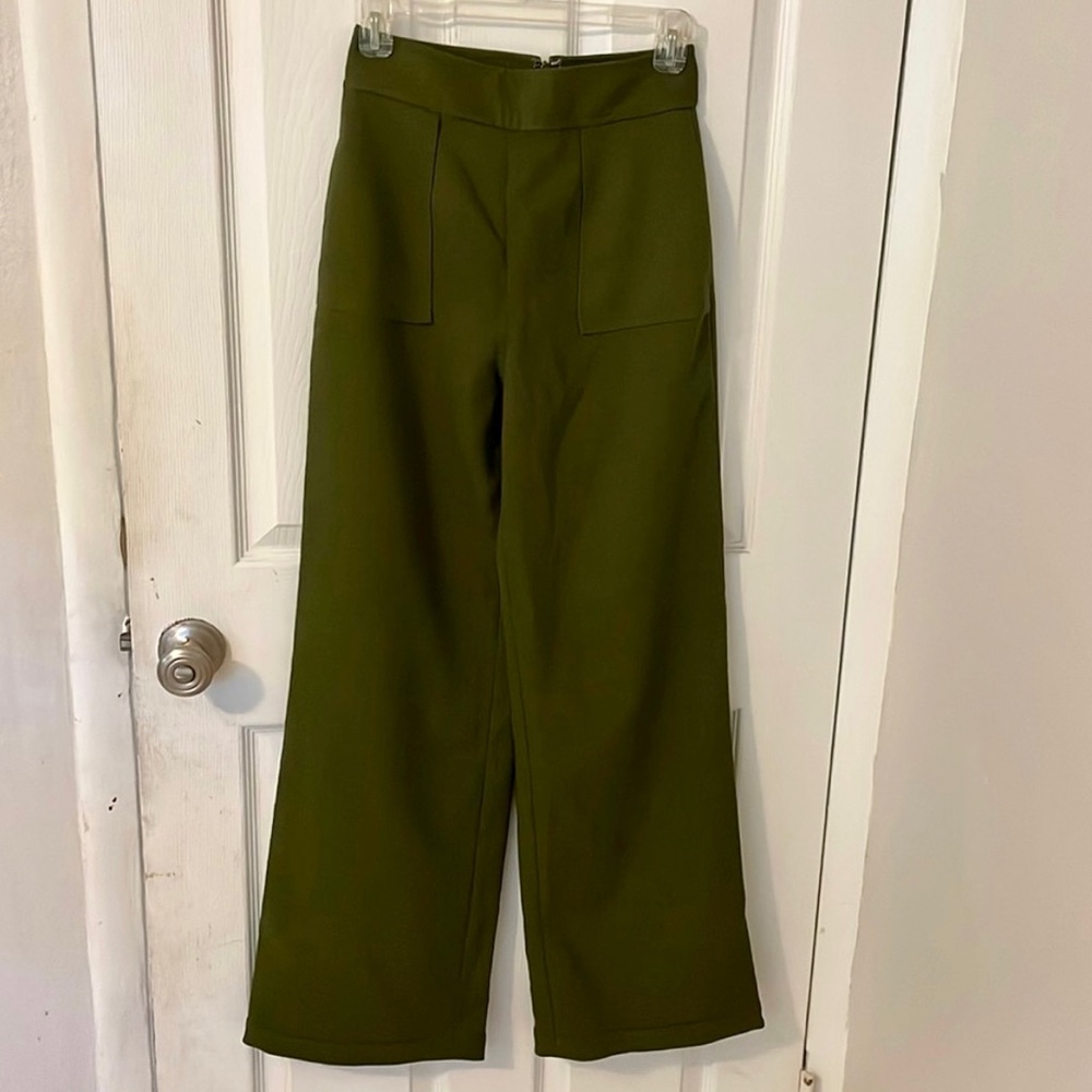 Lovers + Friends High Waisted Wide Leg Trousers